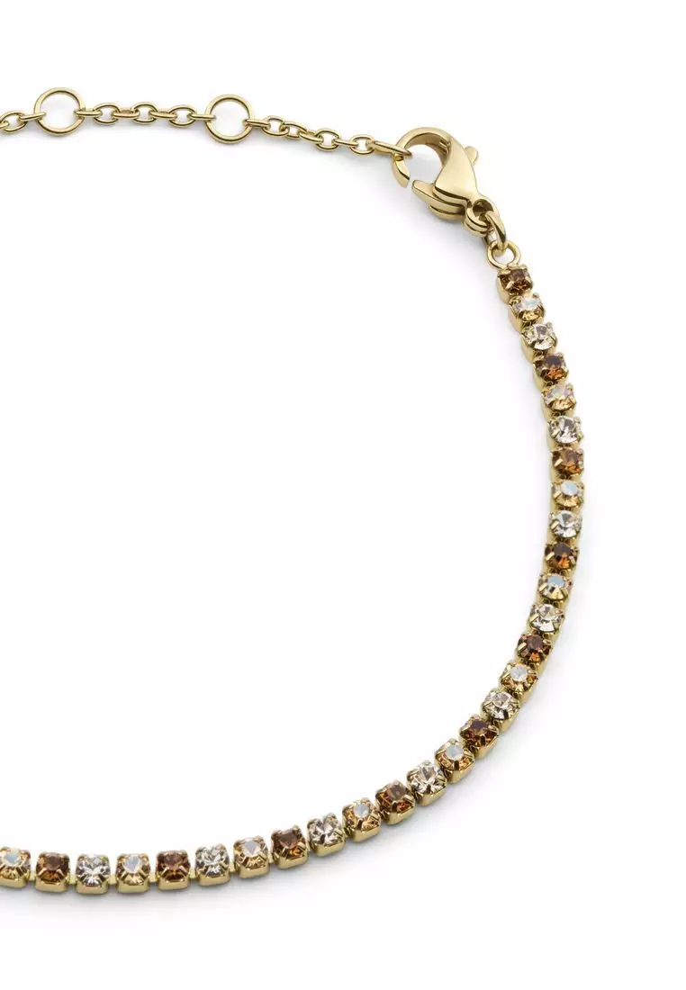 Classic Tennis Bracelet Honey Combo Gold - Unisex Bracelet for women and men stainless steel Bracelet DW Official Authentic Original 手鍊 不鏽鋼手鍊 DW 官方正品原裝