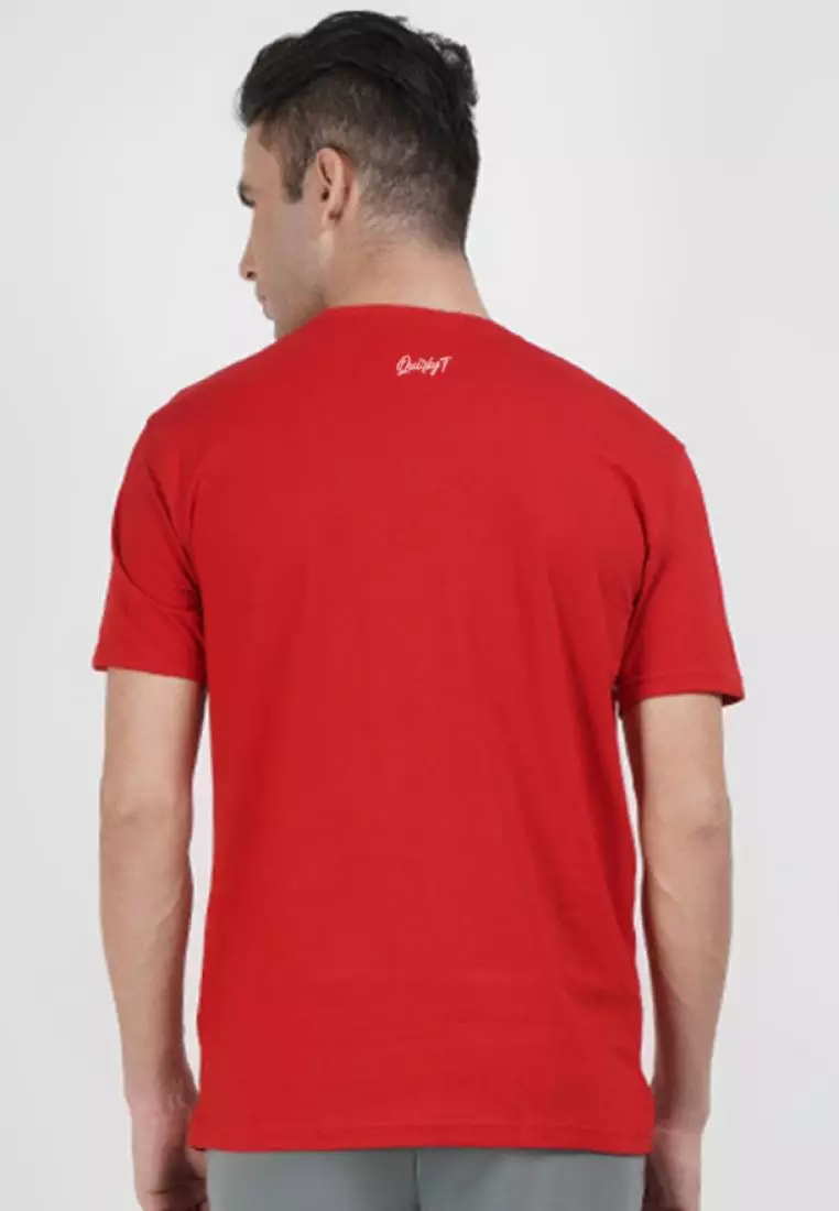 Inside Urbanstyle Graphic Red Cotton Short Sleeve Regular Fit T-Shirt