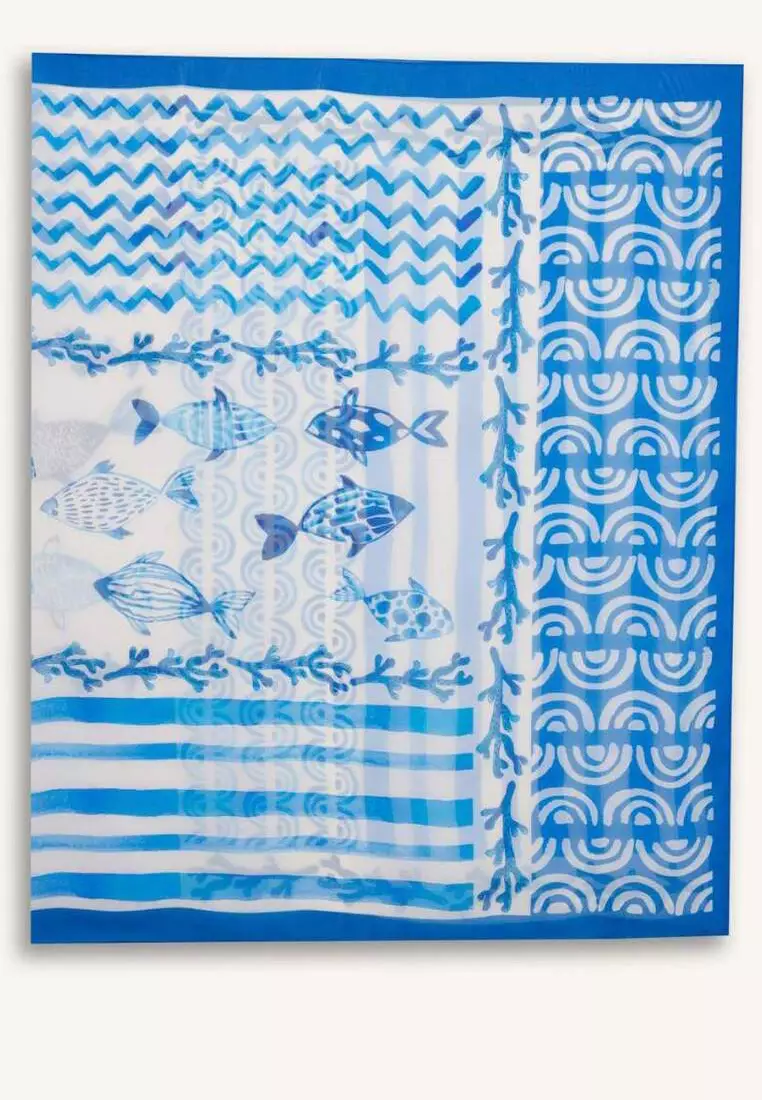 Patterned Chiffon Pareo-Fall in Love D0966Ax25Hs