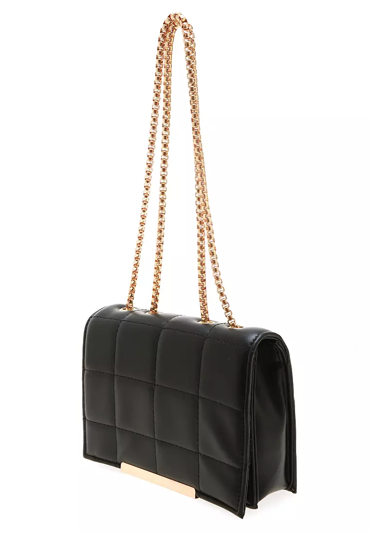 Vika Tas Selempang Premium Tali Panjang Design Elegant Woman Bag - Black