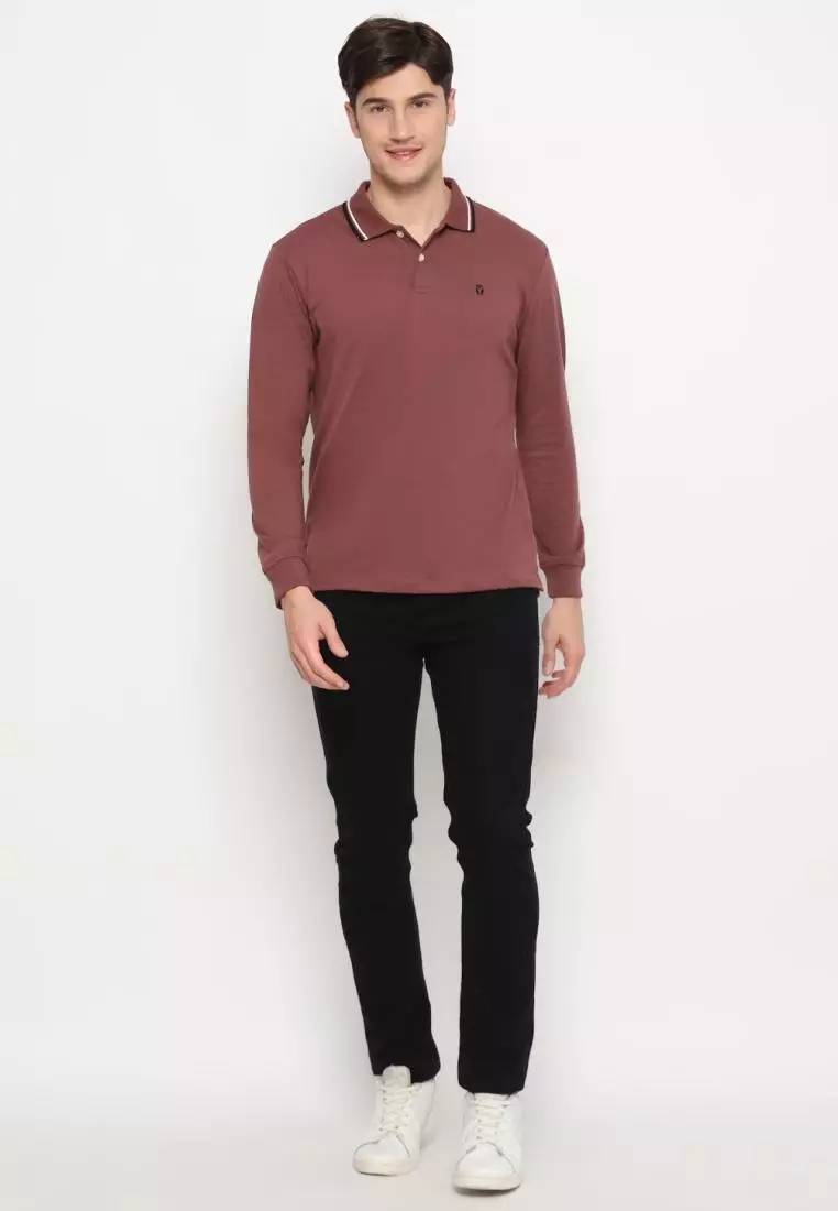 Matsuda Kaos Polo Shirt Lengan Panjang Pria Kerah Kasuga
