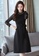 Halo black A/W Slim Lace Sleeves Dress 04B90AA225B749GS_7