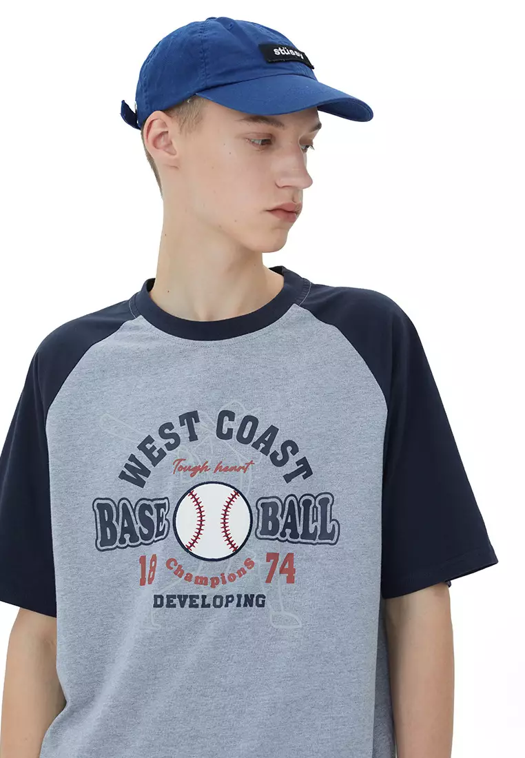 baseball tee blue