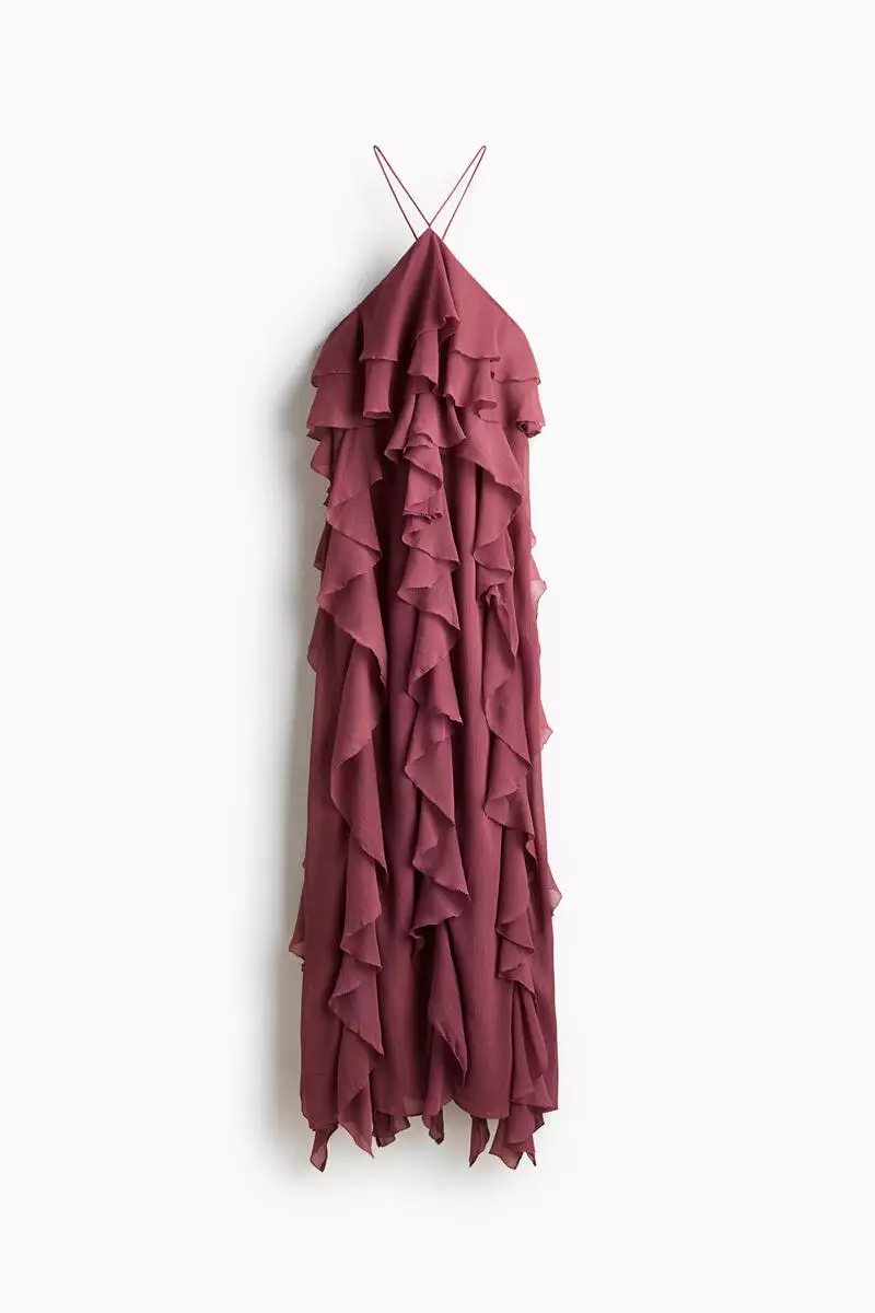 Flounced chiffon dress