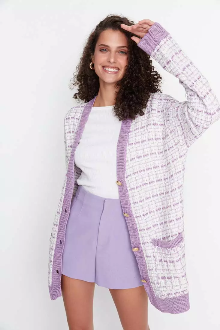 Purple cardigans sales