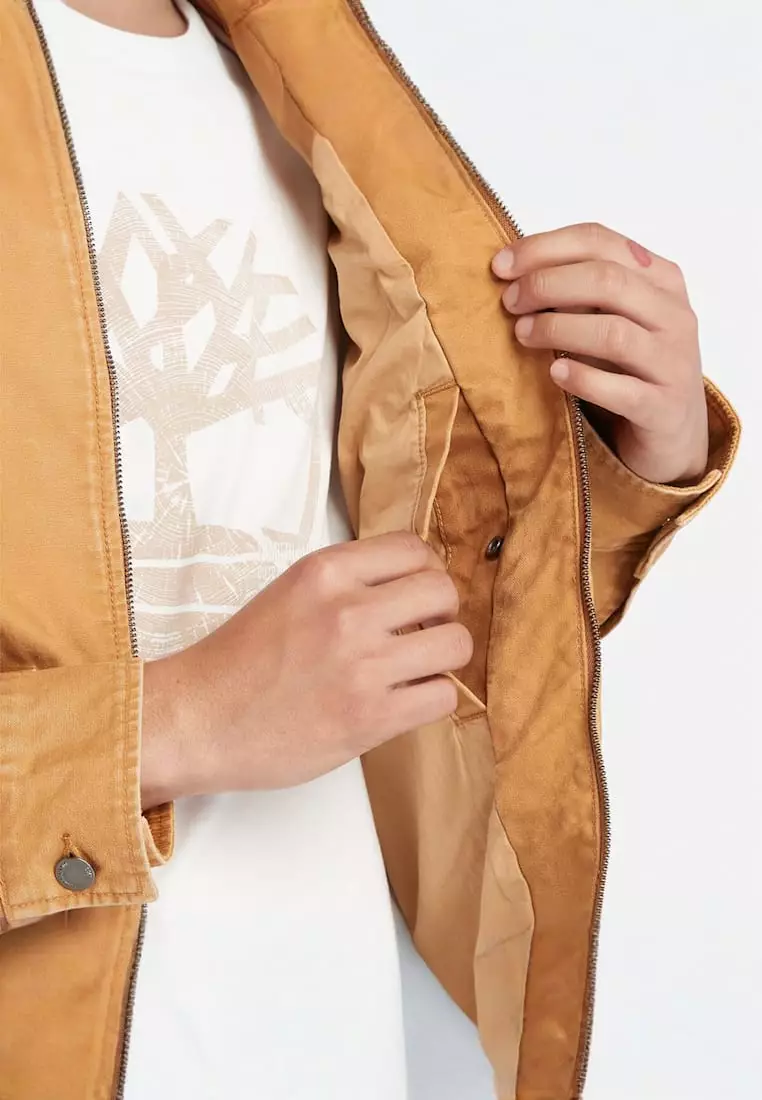 男款休閒水洗帆布外套