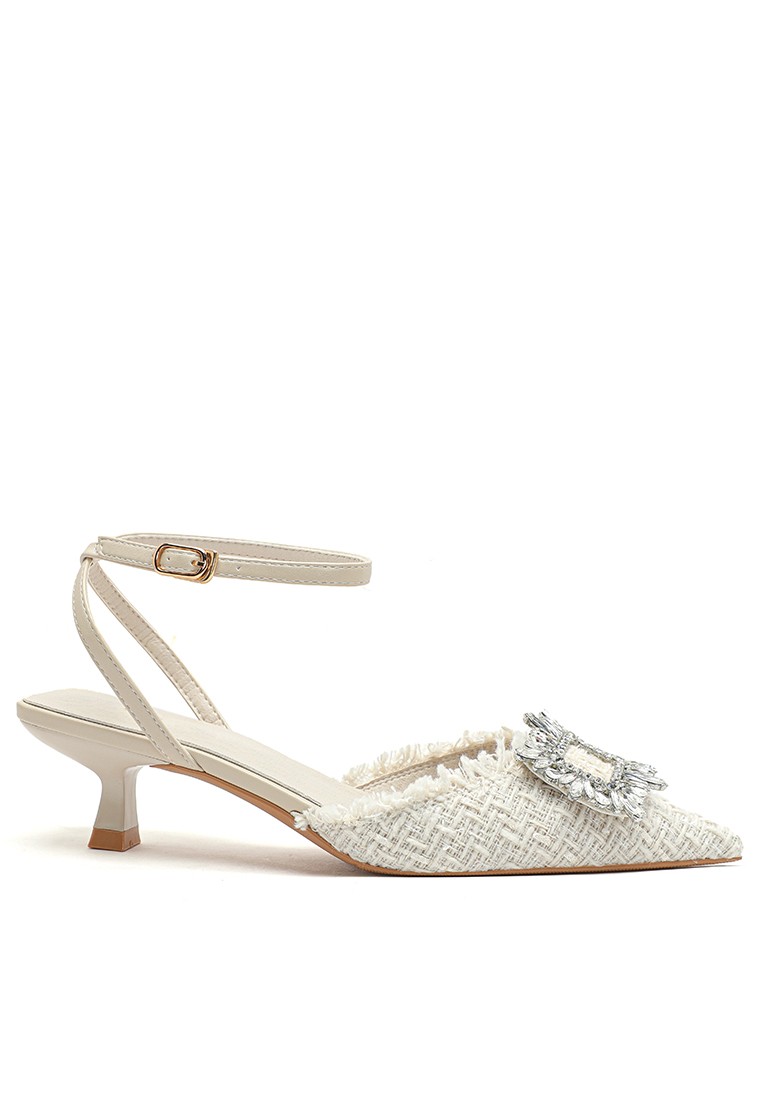 3.5CM Rhinestone Buckle Strap Mid Heel BY2239-17