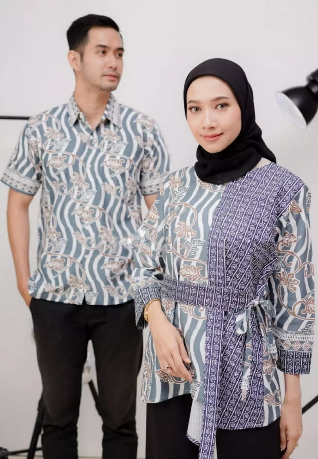 Jual Elegant Batik Blouse Batik Zein Abu Ungu Premium Elegant B.K ...