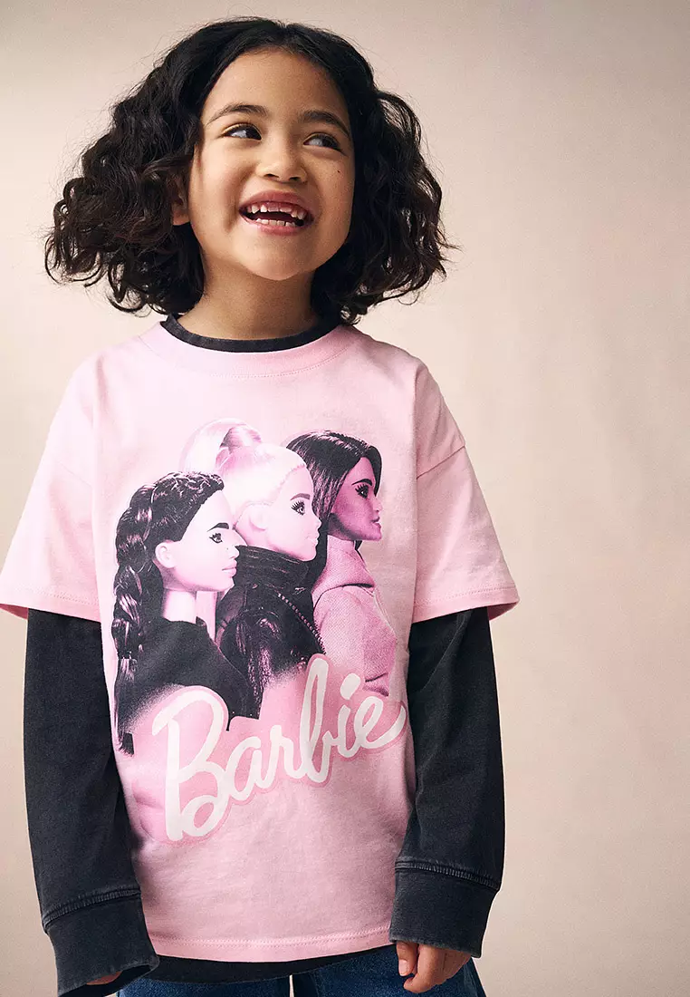 Buy Cotton On Kids Barbie Licensed Drop Shoulder Tee Online