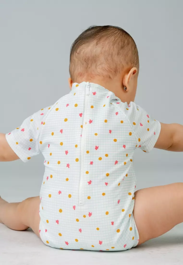 Soleil Baby Onesie Diving Leotard - Tuscan Grid