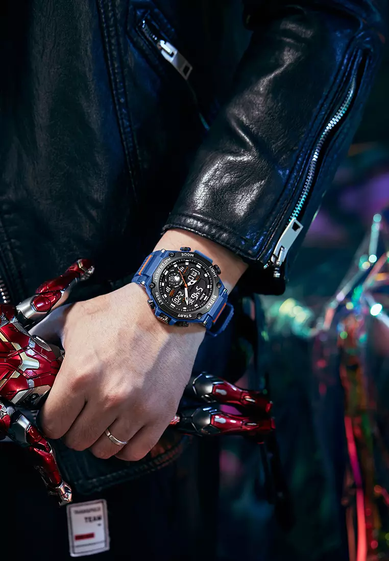 Jam Tangan Pria Analog&Digital Military Original Sports Kalendar Biru