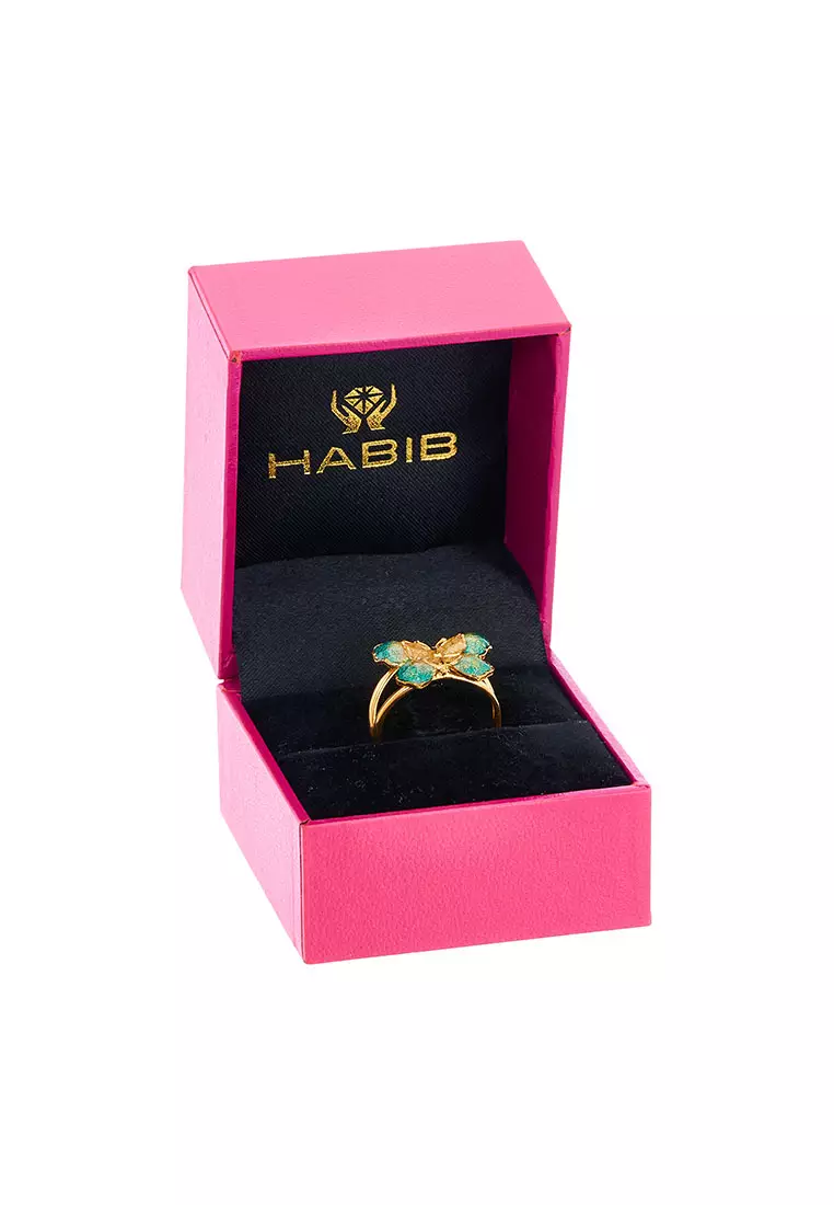 HABIB Oro Italia 916 Yellow Gold Ring GR54450524(GRN) (22K Gold)