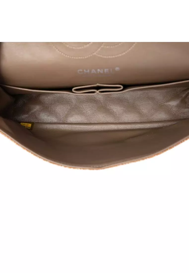 Pre-Loved Chanel Medium Classic Crinkled Patent Double Flap