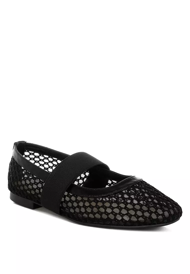 Jual London Rag Mid-Foot Strap Ballerinas In Black Original 2026 ...