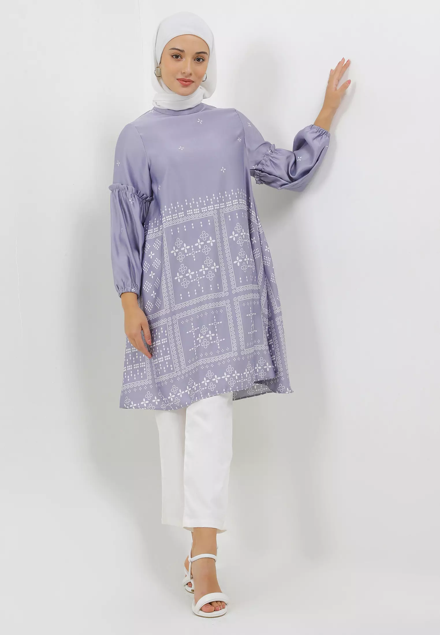 MFMW Federica Tunik Purple Motif Etnik