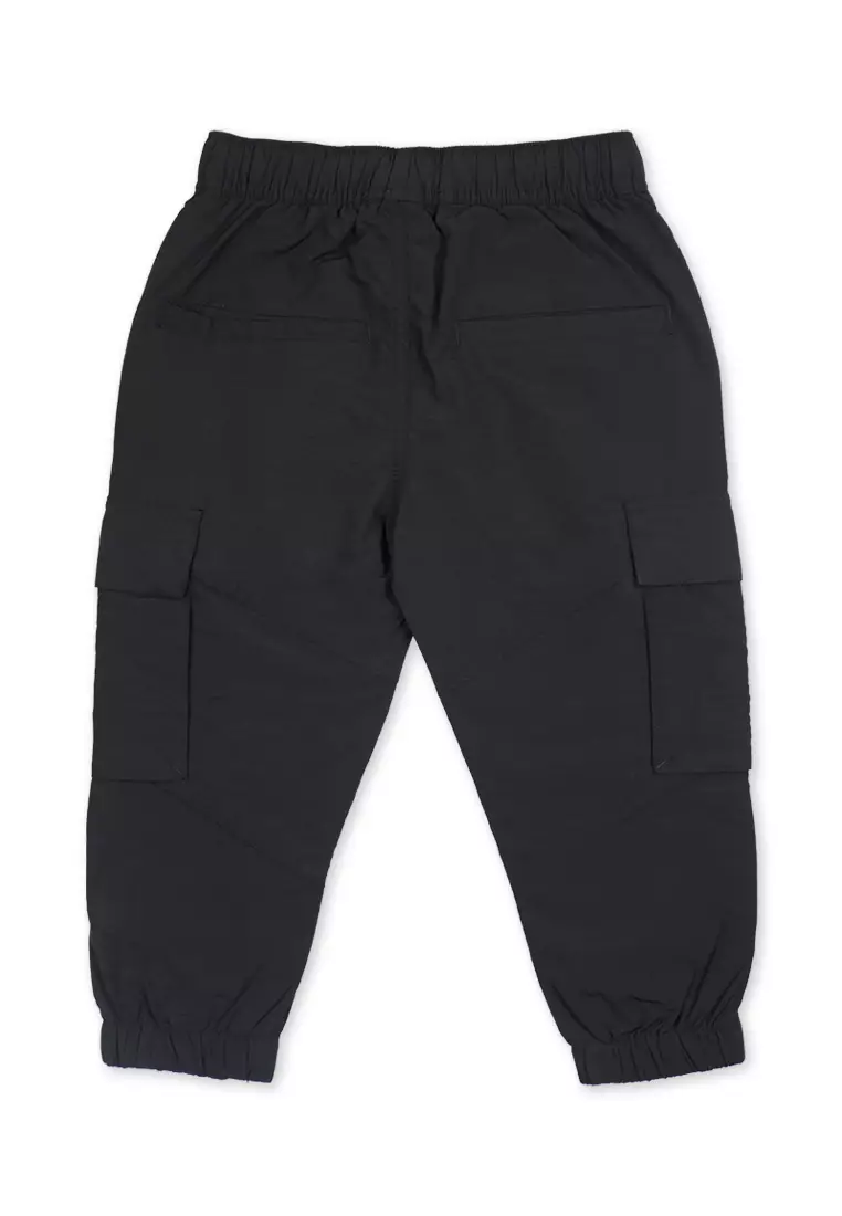 Boys Cargo Jogger Pants with Embroidery Details