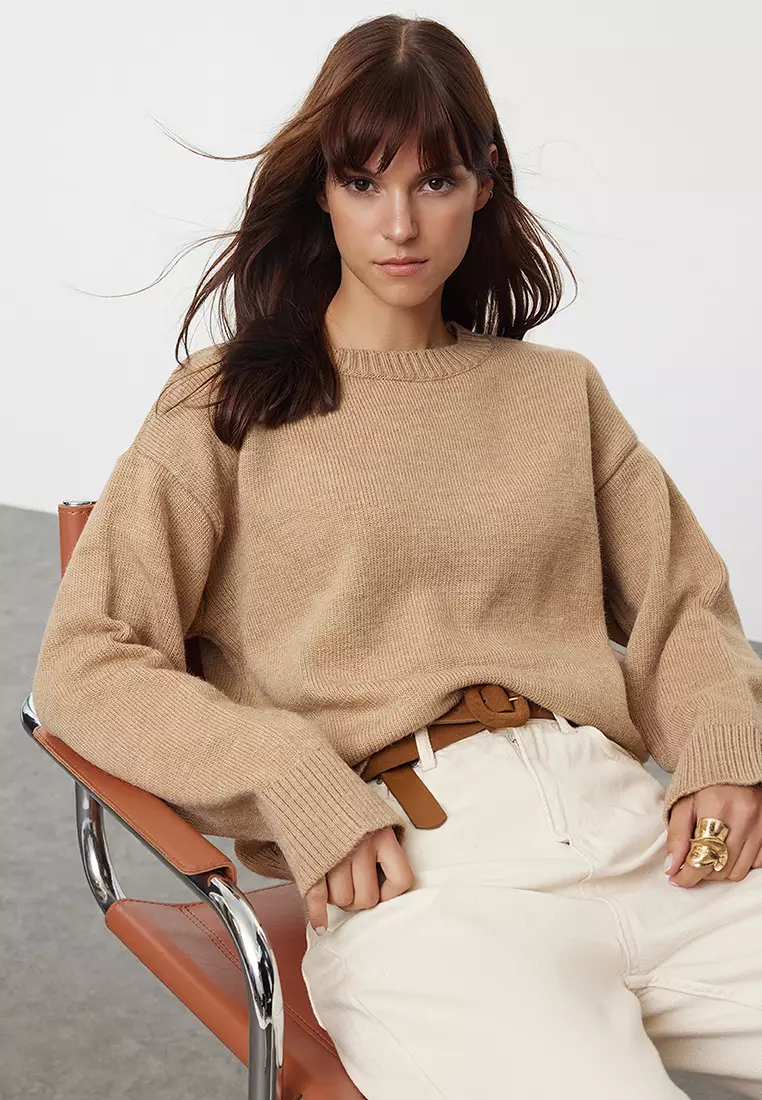 Mink Wide Pattern Soft Texture Knitwear Sweater TWOAW25KZ00126