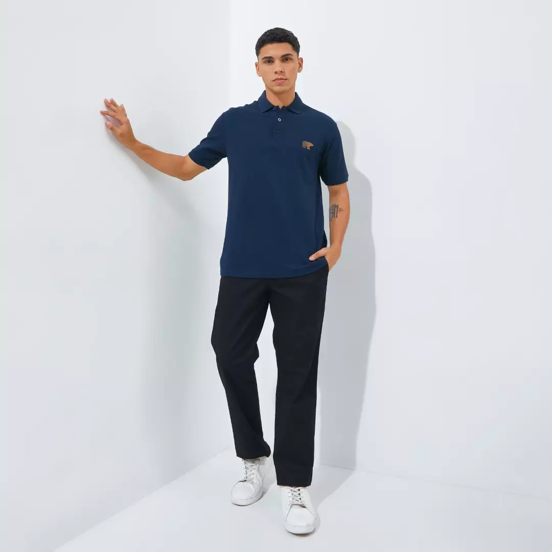 Jack Nicklaus Matrix Polo Shirt Pria Regular Fit Navy Colour Navy