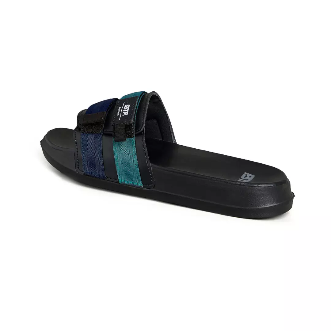 Footstep Footwear Sandal Slide Pria Wanita Stereo Tosca Navy Sandal Slip