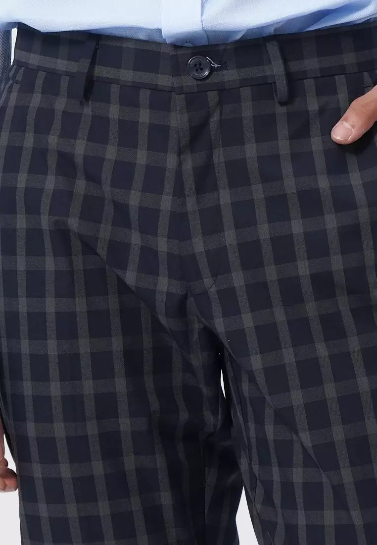 Slim Fit Checks Pants