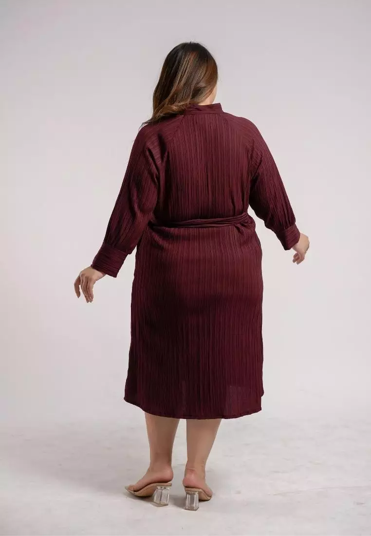 Plus Size Dress Evelyn Dark Cherry