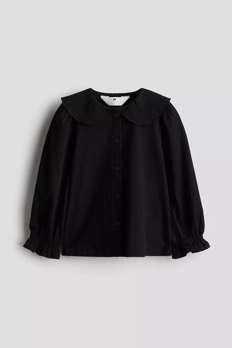 Textured cotton blouse