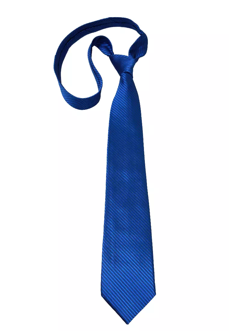 Ocean Dasi Pria Garis Long Line Tie Man Neckwear Aksesoris Fashion Material Polyester ORIGINAL - Blue