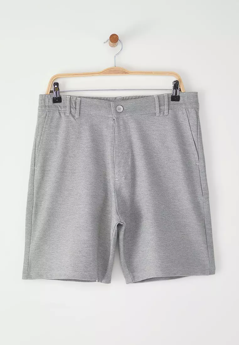 Grey Chino Regular/Normal Cut Woven Shorts & Bermuda TMNSS25SR00008