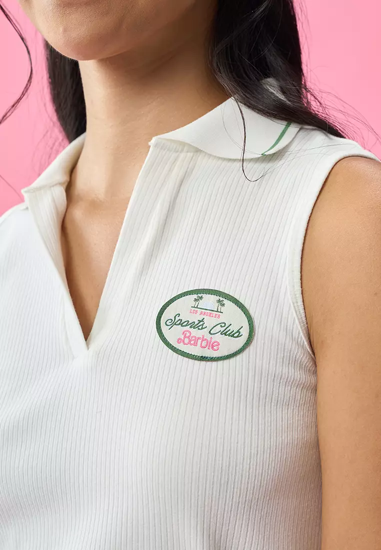 Barbie Ladies "Sports Club" Open Collar Sleeveless Top