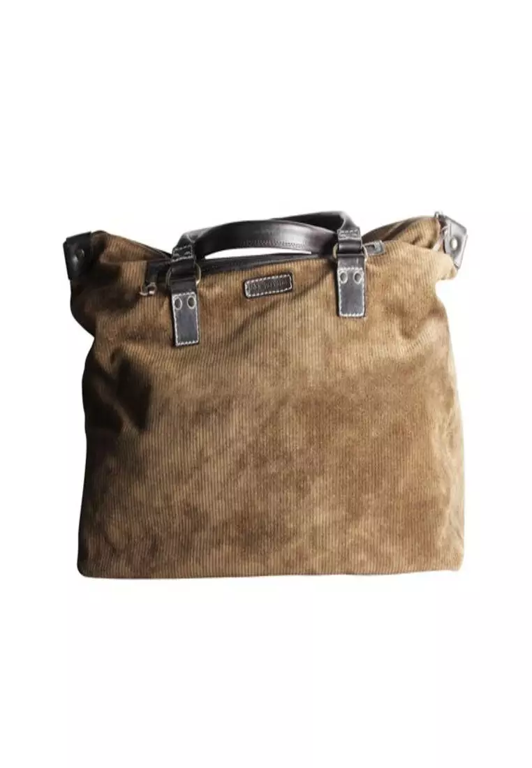 Trendy suede duffle online bag
