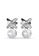 Her Jewellery white and silver Chris Pearl Earrings -  Made with premium grade crystals from Austria HE210AC96HNFSG_1
