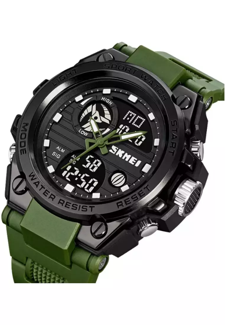 Jam Tangan Analog Digital Pria Waterproof Many Function Strap Tali Material PU Silicone IR77 ORIGINAL