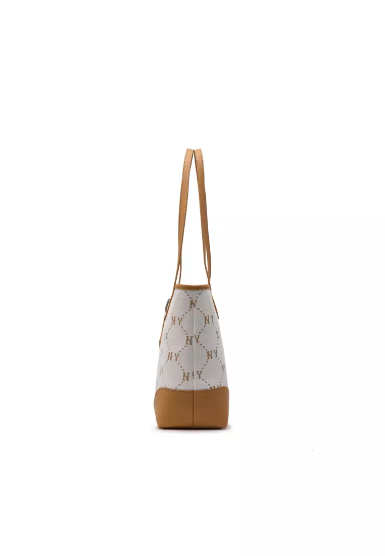 ◆MLB◆BIG DIA MONOGRAM JQ LARGE TOTE BAG 送料税込 韓国発 MLB DIA MONOGRAM JACQUARD LARGE TOTE BAG NEW YORK YANKEES