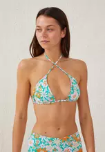 Retro Layered Emerald Floral