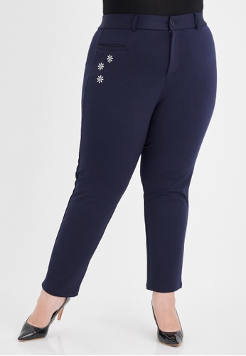 Gene Martino black and brown and blue Gene Martino - Marlee Daisy Pants 96F97AA1E0198AGS_1