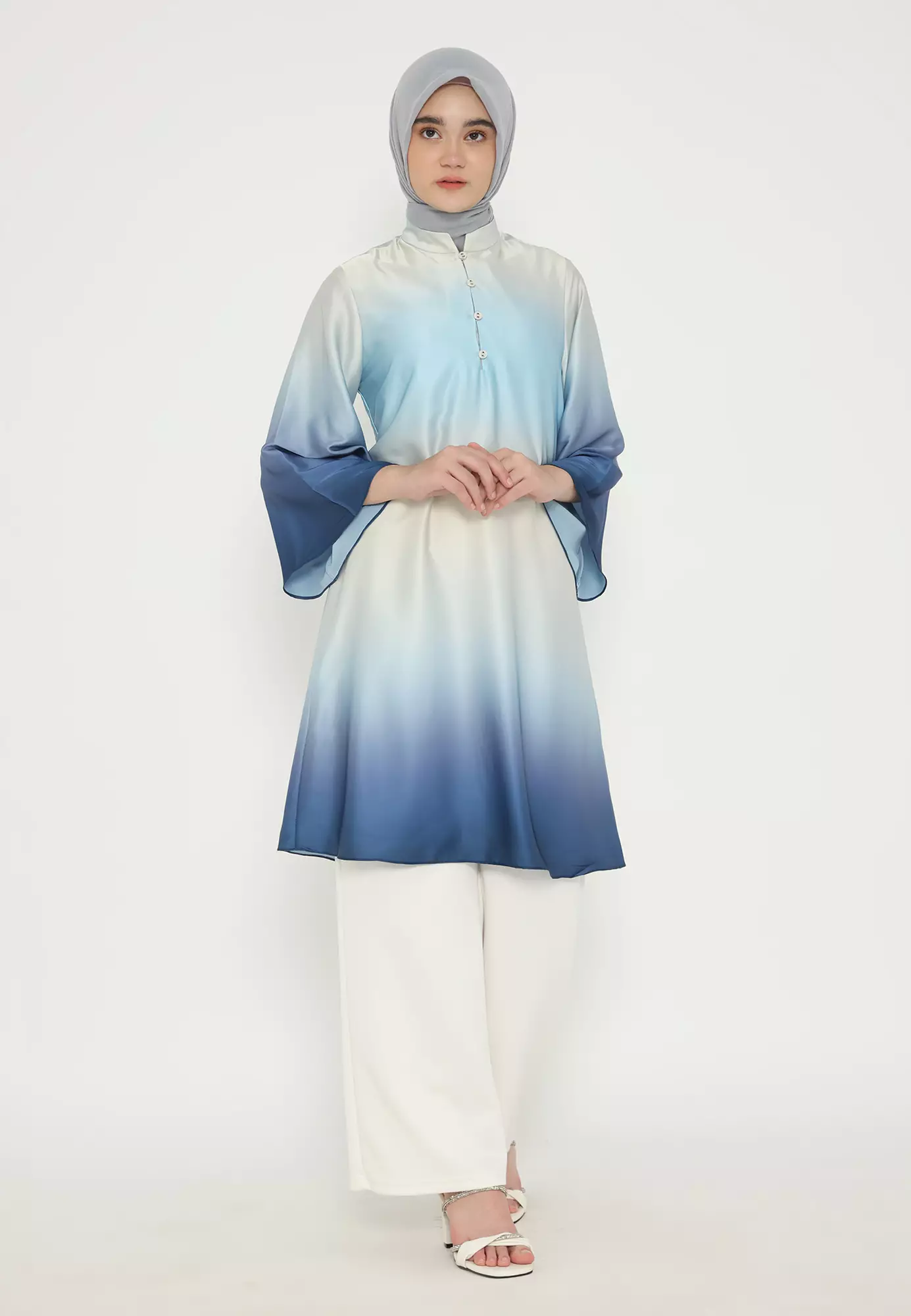 Oceant Rust Tunic Gradation In Blue By Brilliant Girl Warna BIRU