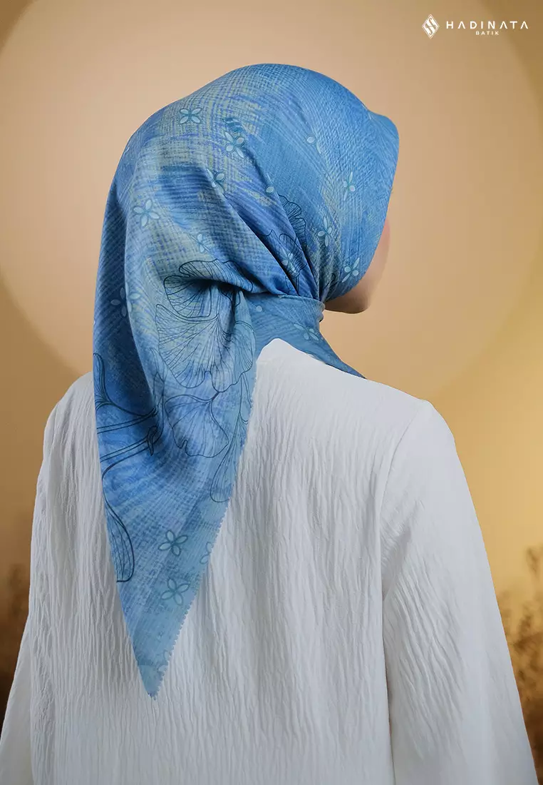 Hadinata Batik Hijab Premium Harmony Blue