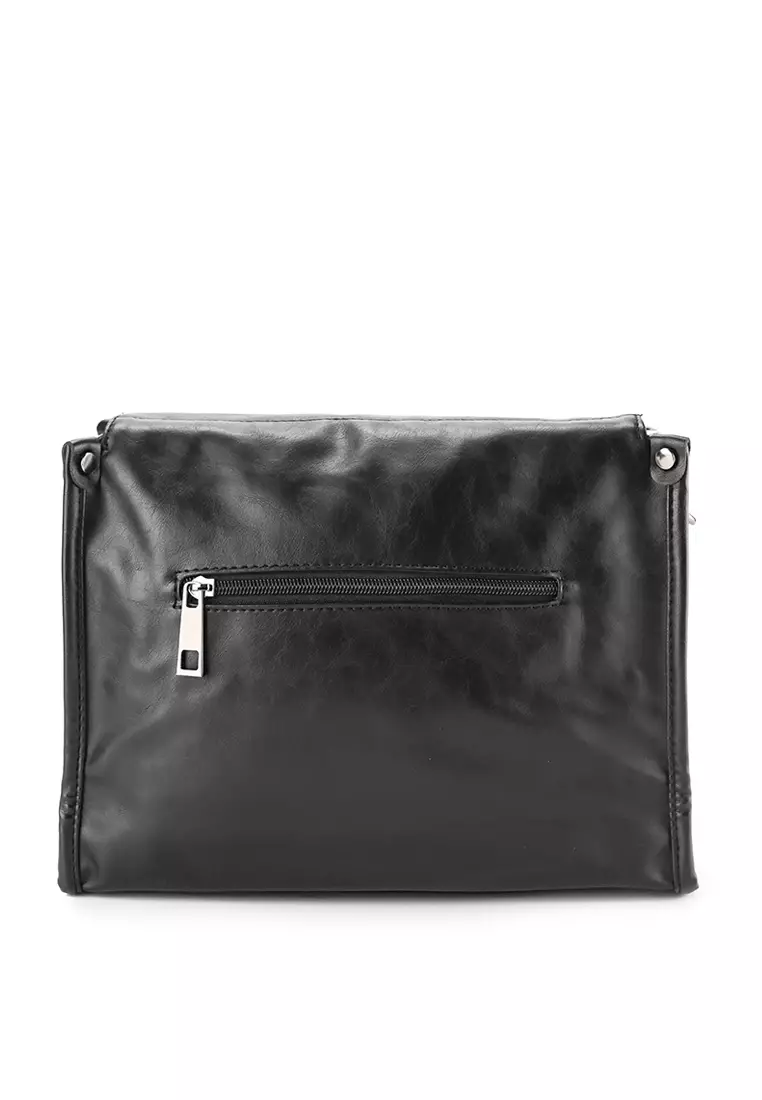 Distressed Leather Concept Crossbody Bag