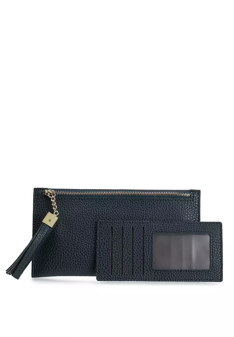 Pebbled Pouch With Card Holder