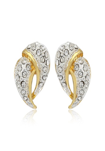estele gold Estele Gold Plated Leafy Stud Earrings for Women 2A333ACAF64A91GS_1
