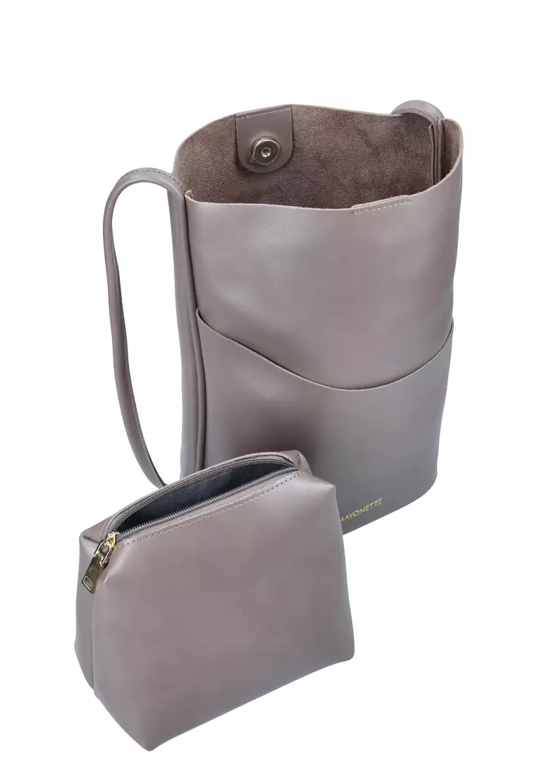 MAYONETTE Burgundy Shoulder Bag - Tas Shoulder Wanita - Taupe