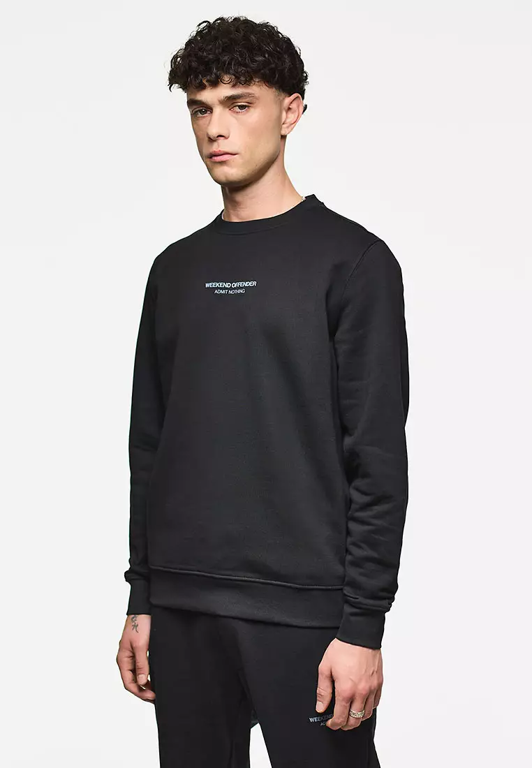MENS BLACK/BLUE SHADOW RAVAL WOAN SWEATSHIRT