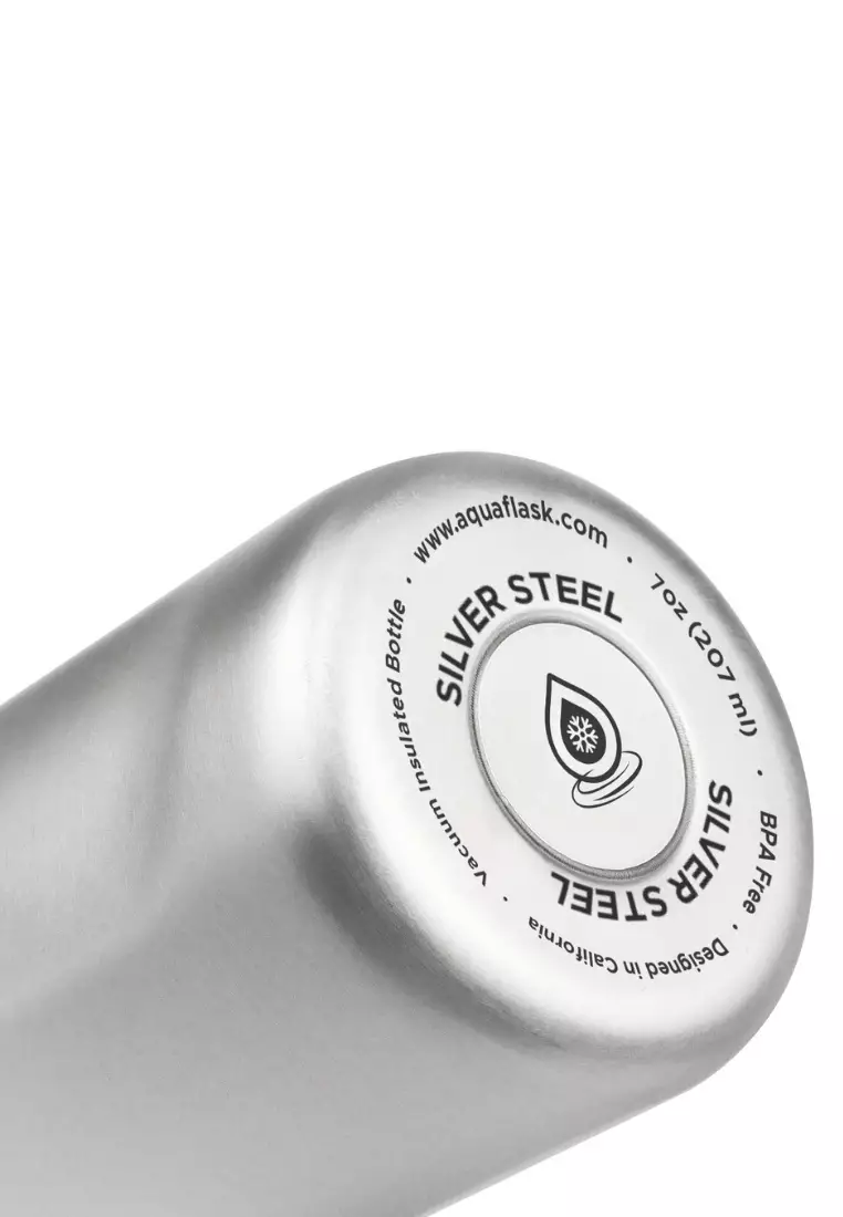 Mini Collection 7oz Silver Steel Insulated Bottle