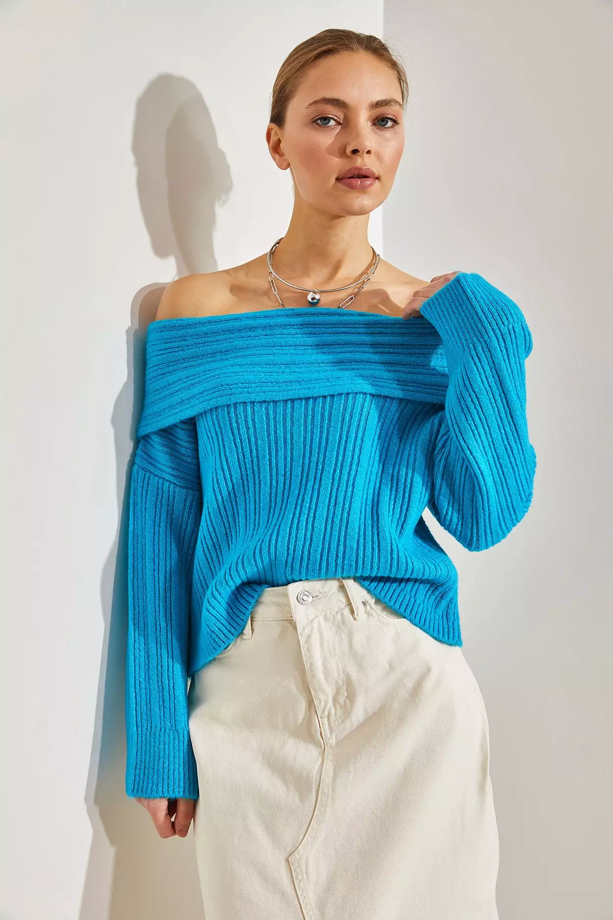Women's Ruffle Collar Sweater