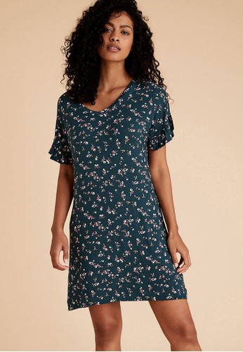 Marks & Spencer multi Floral Print Short Nightdress 5DB76AAEF2C433GS_1