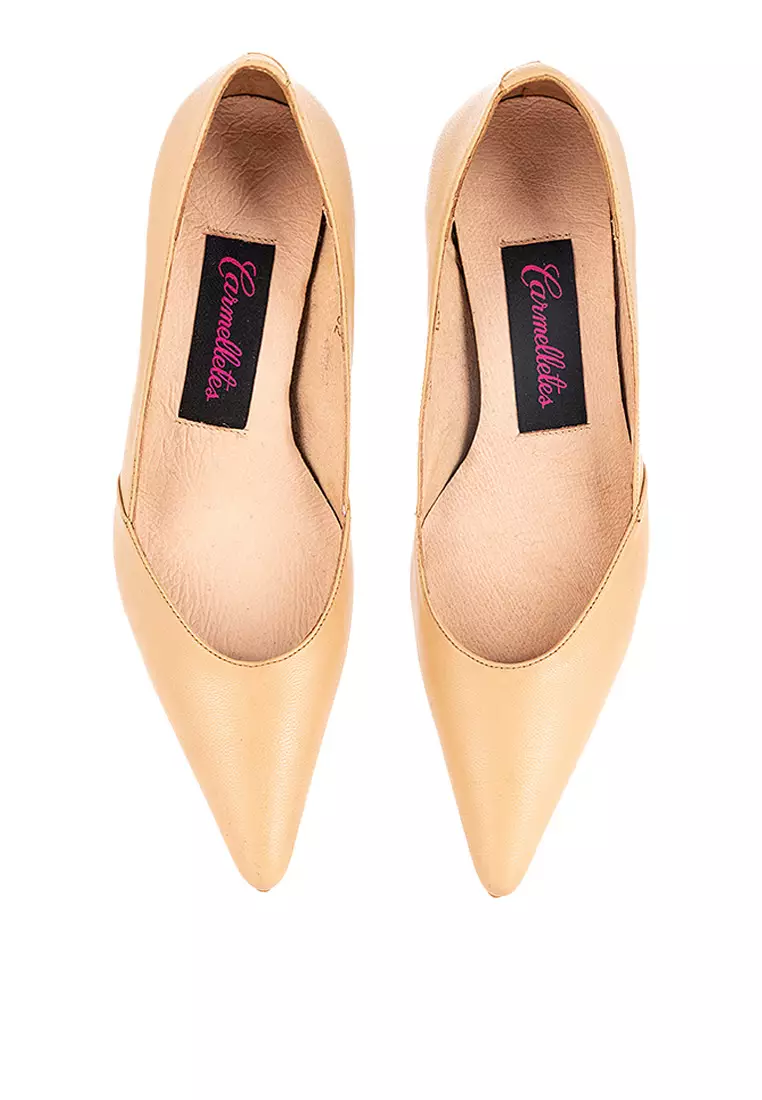 Pointed Toe Leather Pumps