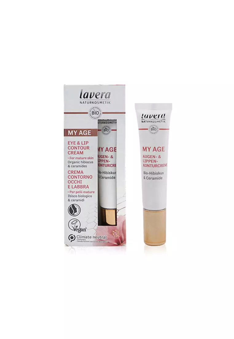Lavera - My Age Eye & Lip Contour Cream With Organic Hibiscus & Ceramides - For Mature Skin 15ml/0.5oz
