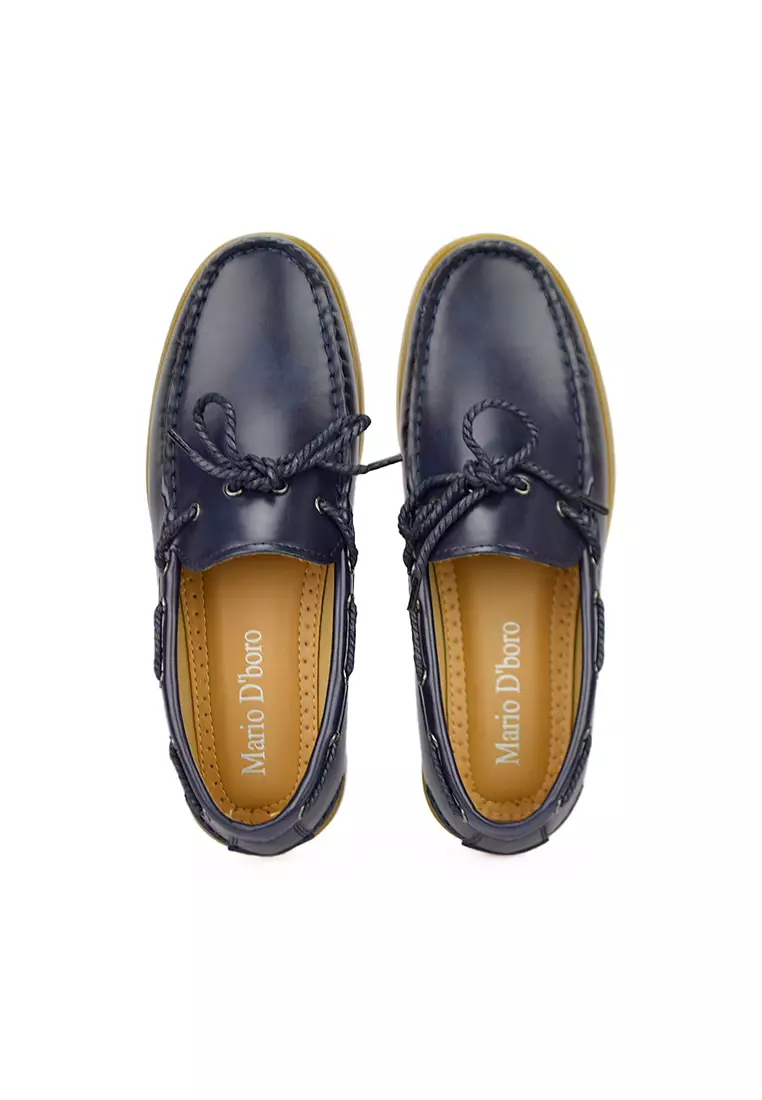 Men's Casual Boat Shoes MW 22339 Navy Blue C16