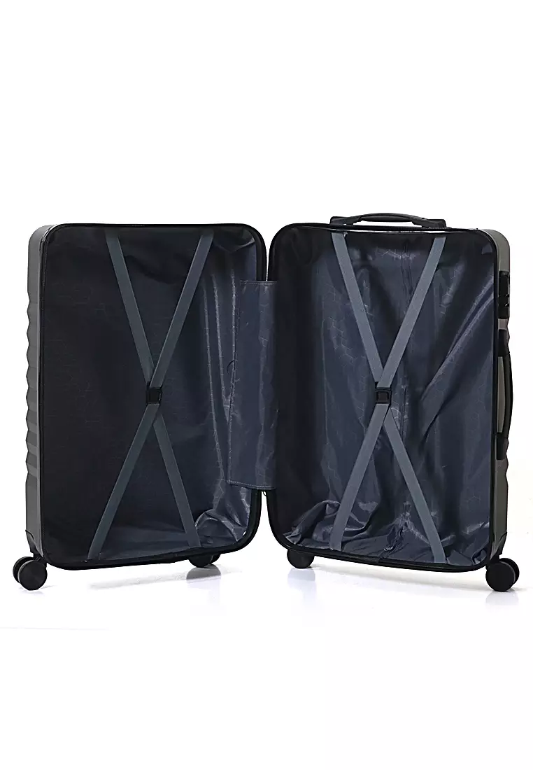 Carlton Koper Cabin Hardcase Unisex Size 24Inch Suitcase Combination Lock Large Compartment  ORIGINAL - DarkGrey