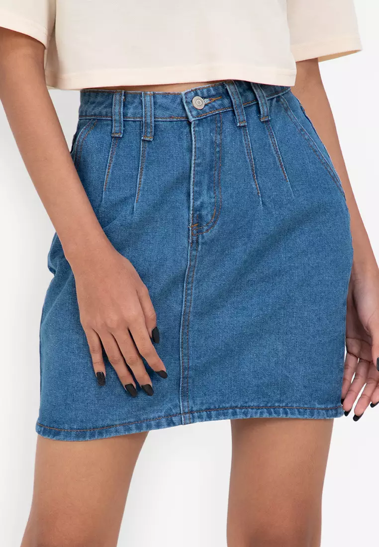 Denim skirt zalora on sale